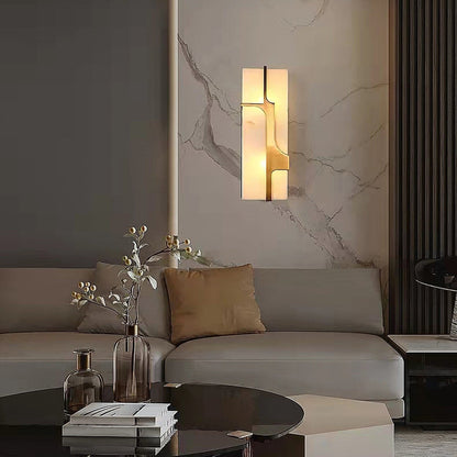 **Ariel Wandleuchte – Élégance en Alabastre et Laiton** 5