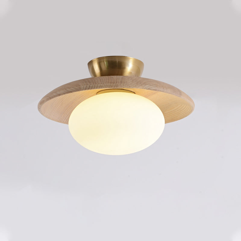 **Cathy Lampe Plafonnier Bois et Verre – Élégance Lumineuse pour Votre Intérieur** 0