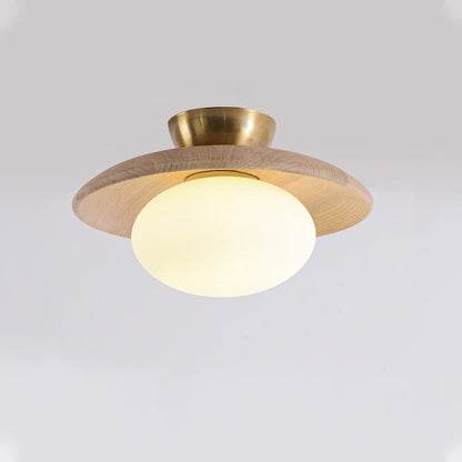 **Cathy Lampe Plafonnier Bois et Verre – Élégance Lumineuse pour Votre Intérieur** 0