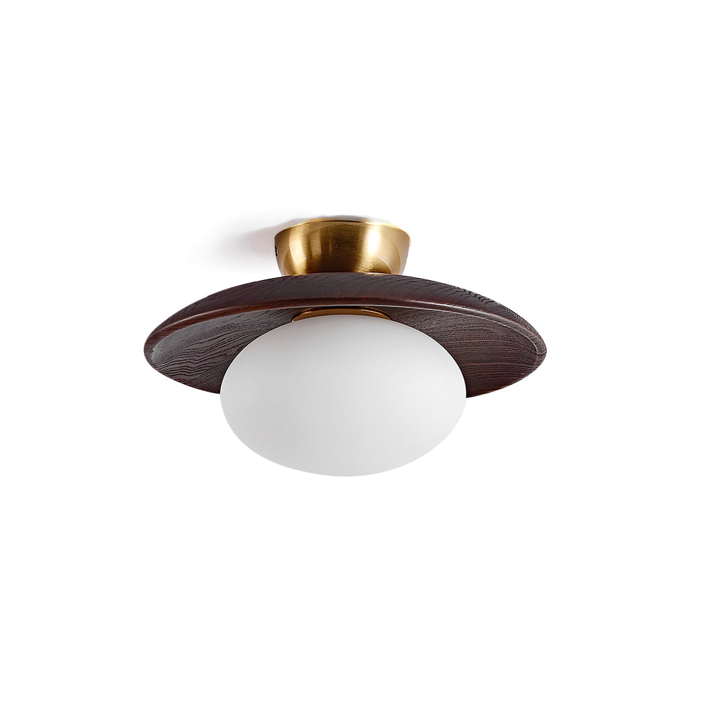 **Cathy Lampe Plafonnier Bois et Verre – Élégance Lumineuse pour Votre Intérieur** 1