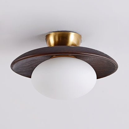 **Cathy Lampe Plafonnier Bois et Verre – Élégance Lumineuse pour Votre Intérieur** 7