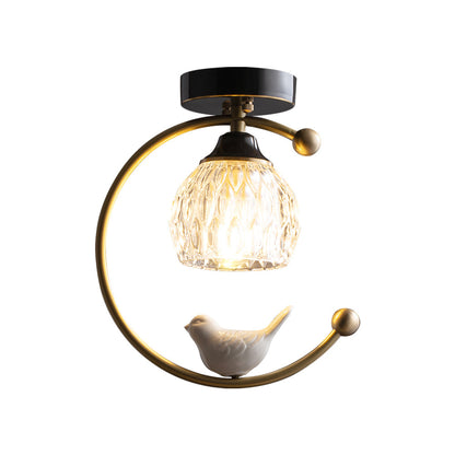 **LAMPE DE PLAFOND OISEAU EN CÉRAMIQUE – Éclairage Élégant pour Ambiance Conviviale** 0