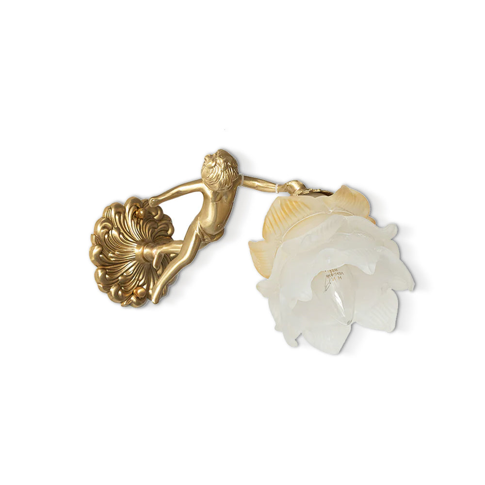 **LAMPE MURALE PUTTI EN BRONZE – Élégance Artisanale Pour Votre Intérieur** 1