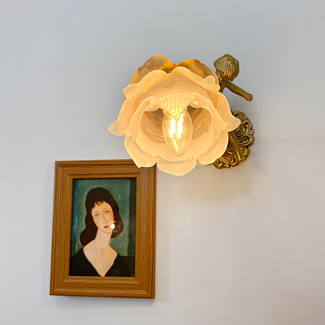 **LAMPE MURALE PUTTI EN BRONZE – Élégance Artisanale Pour Votre Intérieur** 5