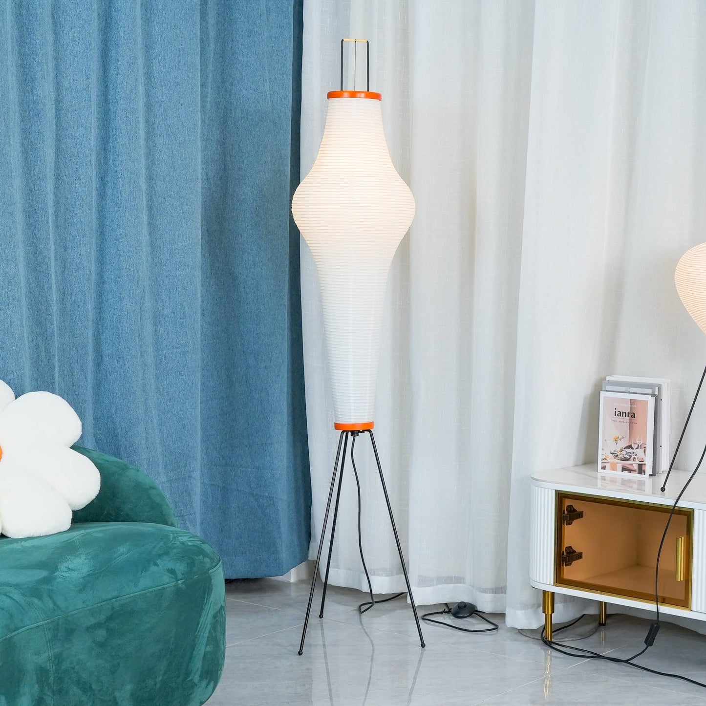 Lampadaire Design en Papier Washi – Éclairez Votre Intérieur avec Élégance 3