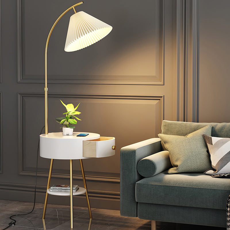 Lampadaire Design en Tissu Plissé – Éclairez Votre Espace avec Élégance 0