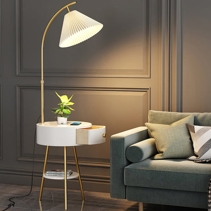 Lampadaire Design en Tissu Plissé – Éclairez Votre Espace avec Élégance 0
