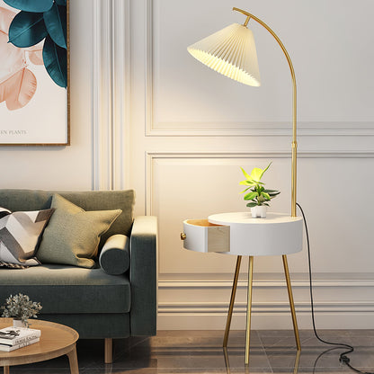 Lampadaire Design en Tissu Plissé – Éclairez Votre Espace avec Élégance 2