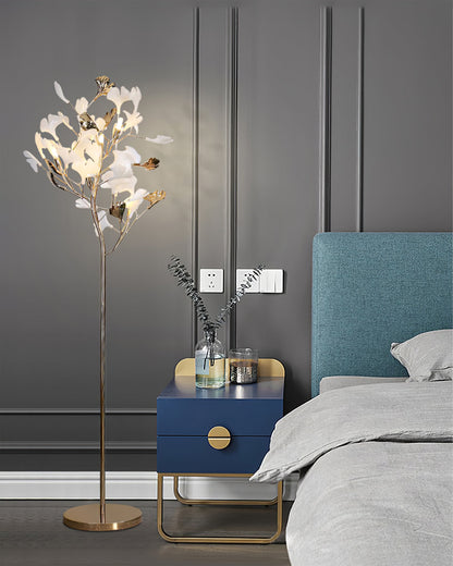 Lampadaire Gingko Design Élégant – Chaleur Lumineuse et Touche Artistique 5