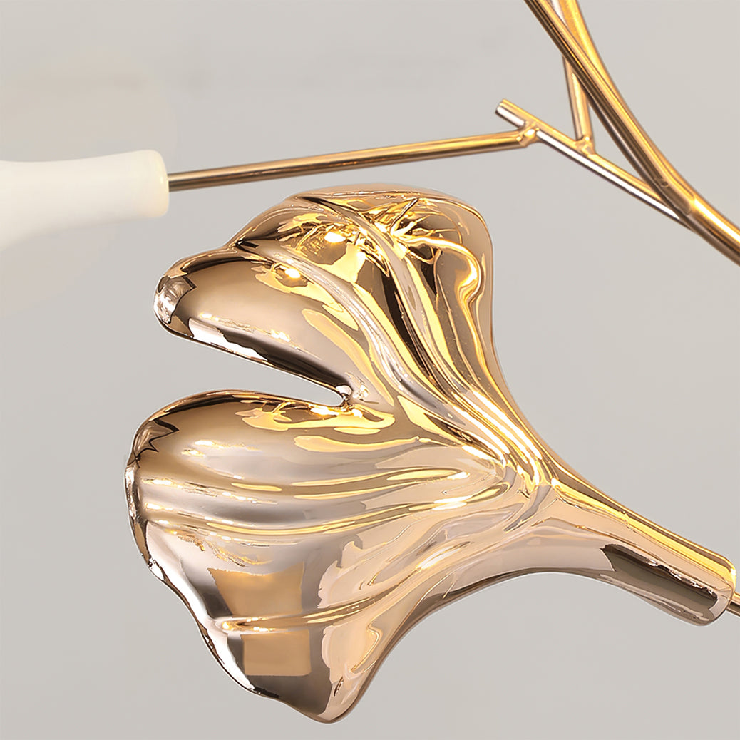 Lampadaire Gingko Design Élégant – Chaleur Lumineuse et Touche Artistique 6