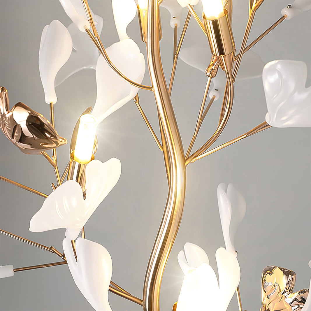 Lampadaire Gingko Design Élégant – Chaleur Lumineuse et Touche Artistique 7