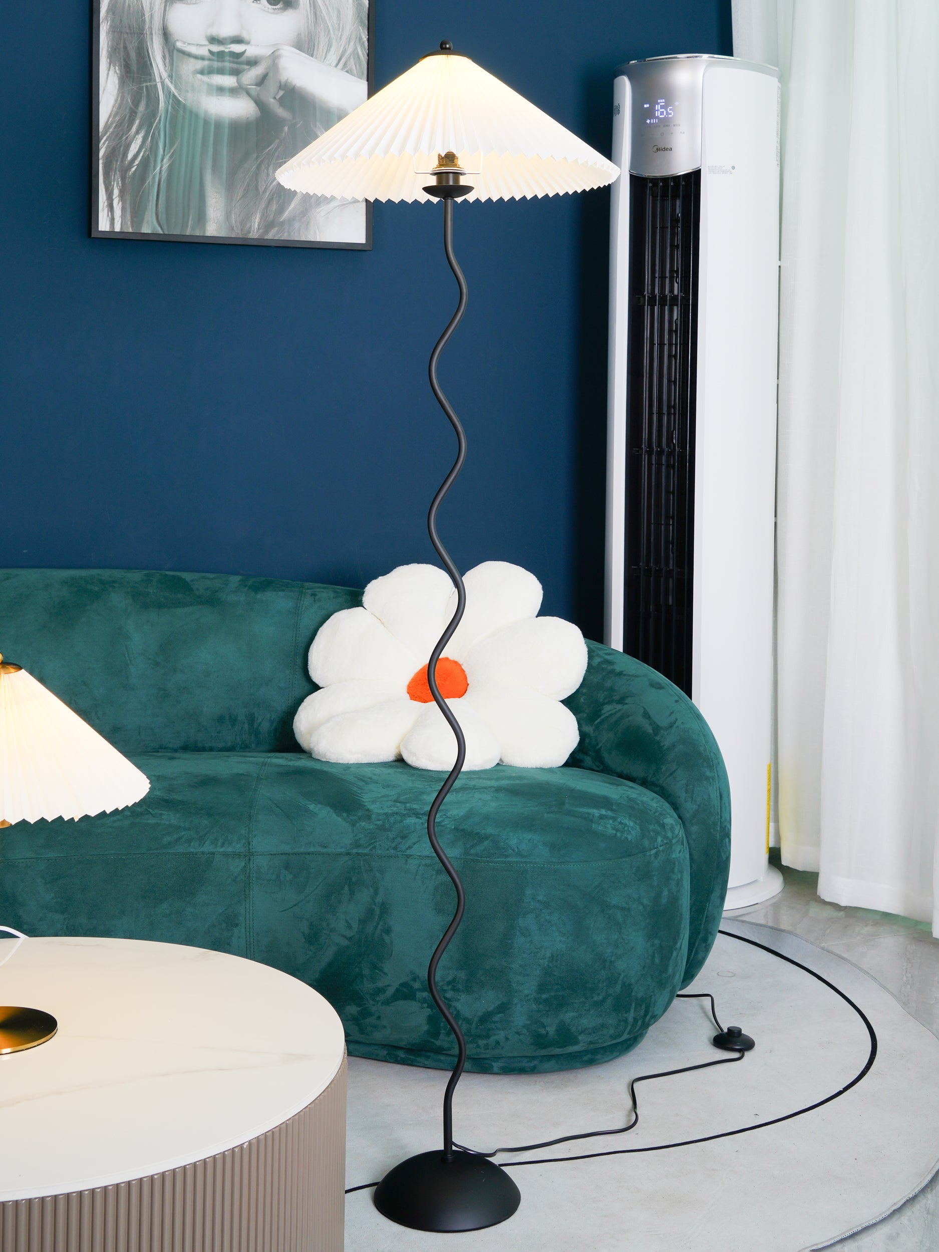 Lampadaire Sur Pied Plissé Élégant – Éclairage Chaleureux pour Votre Espace 4