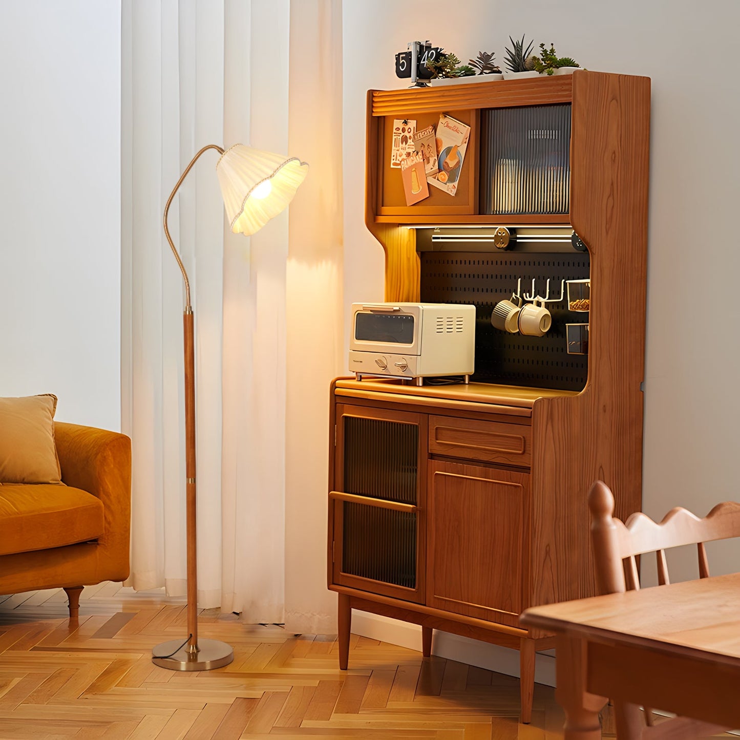 Lampadaire en Tissu Florentin – Éclairage Élégant Pour Un Ambiance Raffinée 3