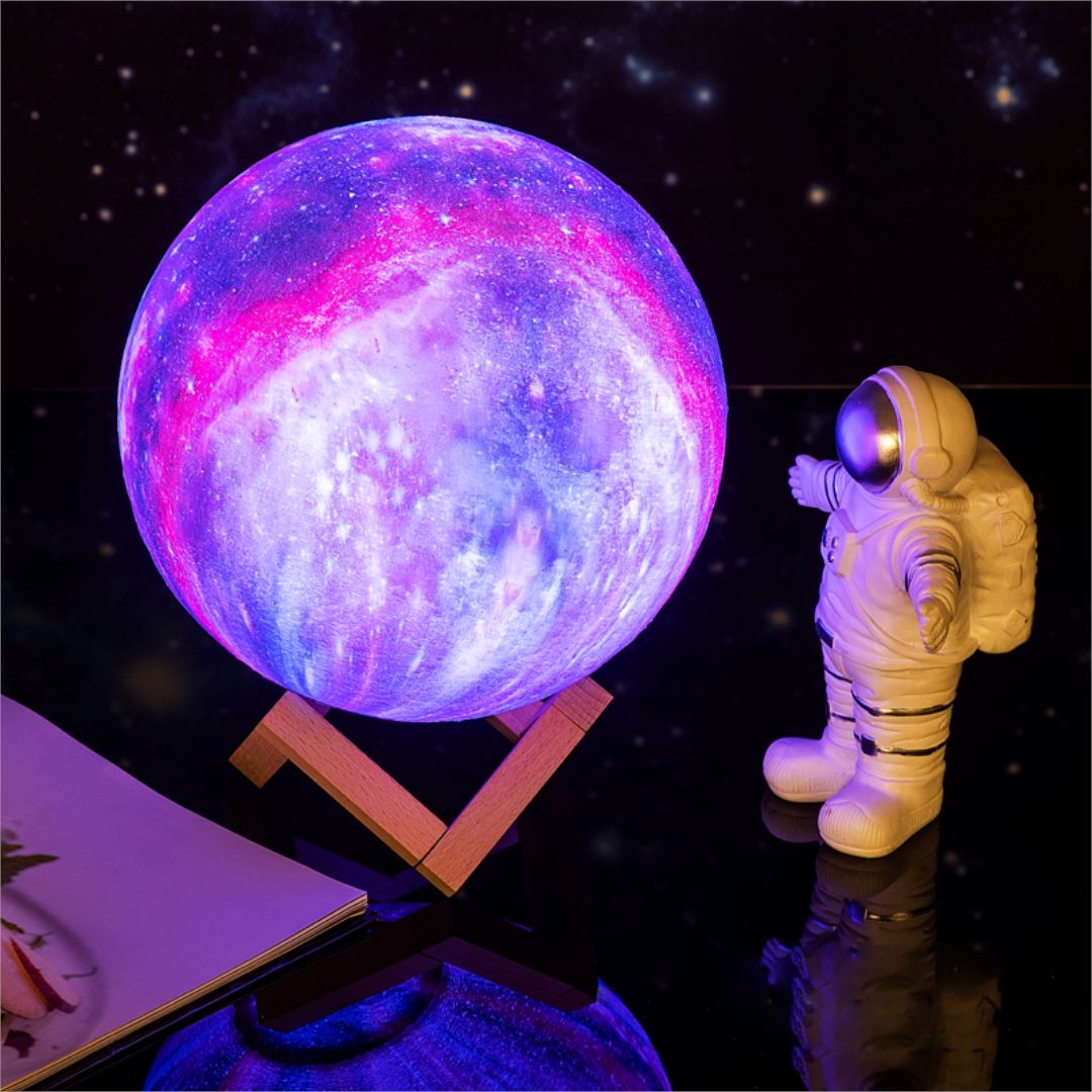 Lampe 3D Sans Fil En Forme De Lune – Créez Une Ambiance Étoilée Avec Élégance 2