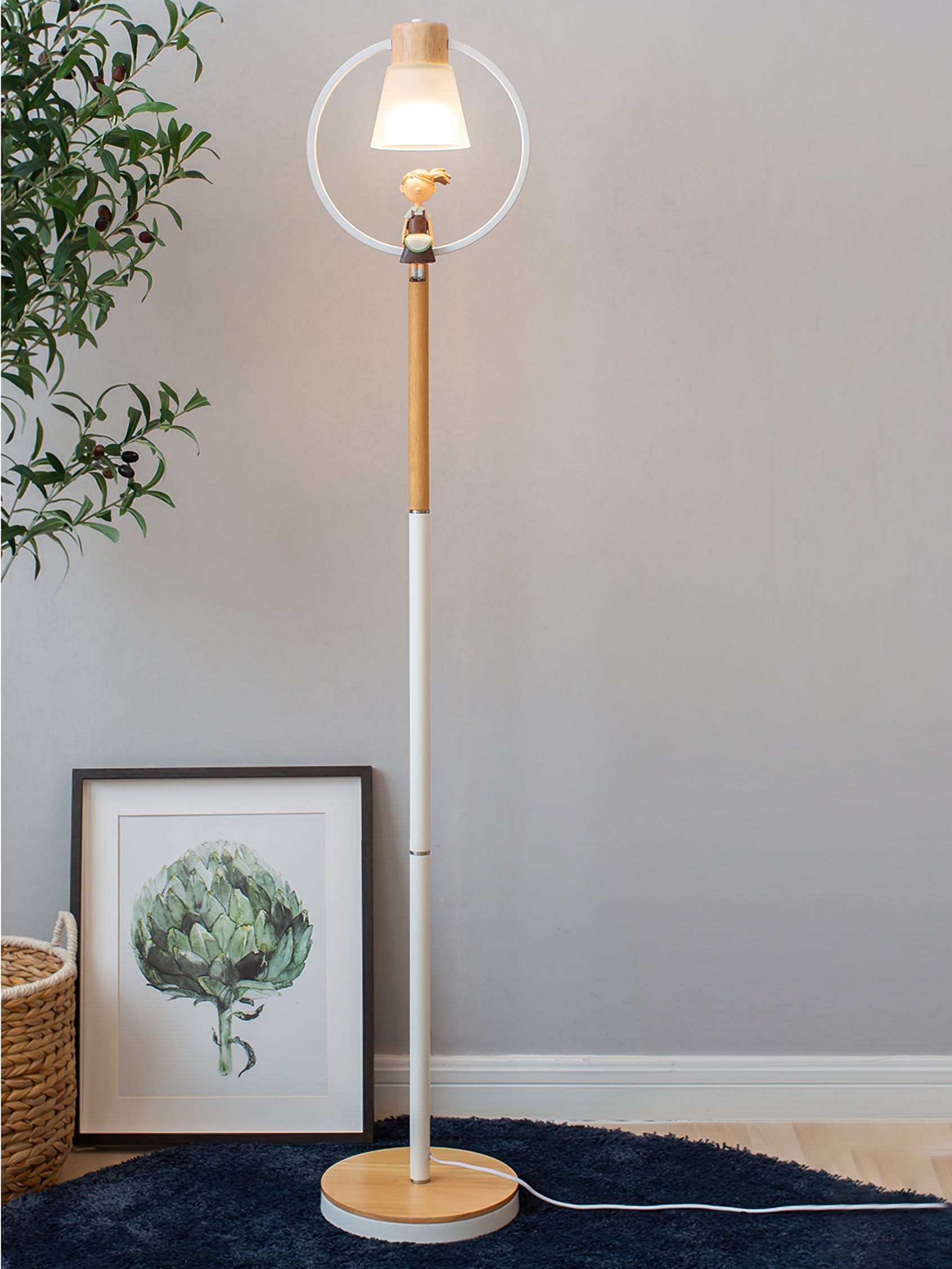 Lampe De Sol Conique En Bois – Éclairage Élégant Pour Un Intérieur Moderne 7