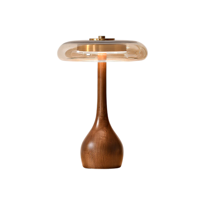 Lampe De Table Élégante En Bois Et Verre – Éclairage Doux Pour Une Atmosphère Chaleureuse 0