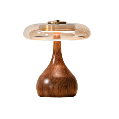 Lampe De Table Élégante En Bois Et Verre – Éclairage Doux Pour Une Atmosphère Chaleureuse 1