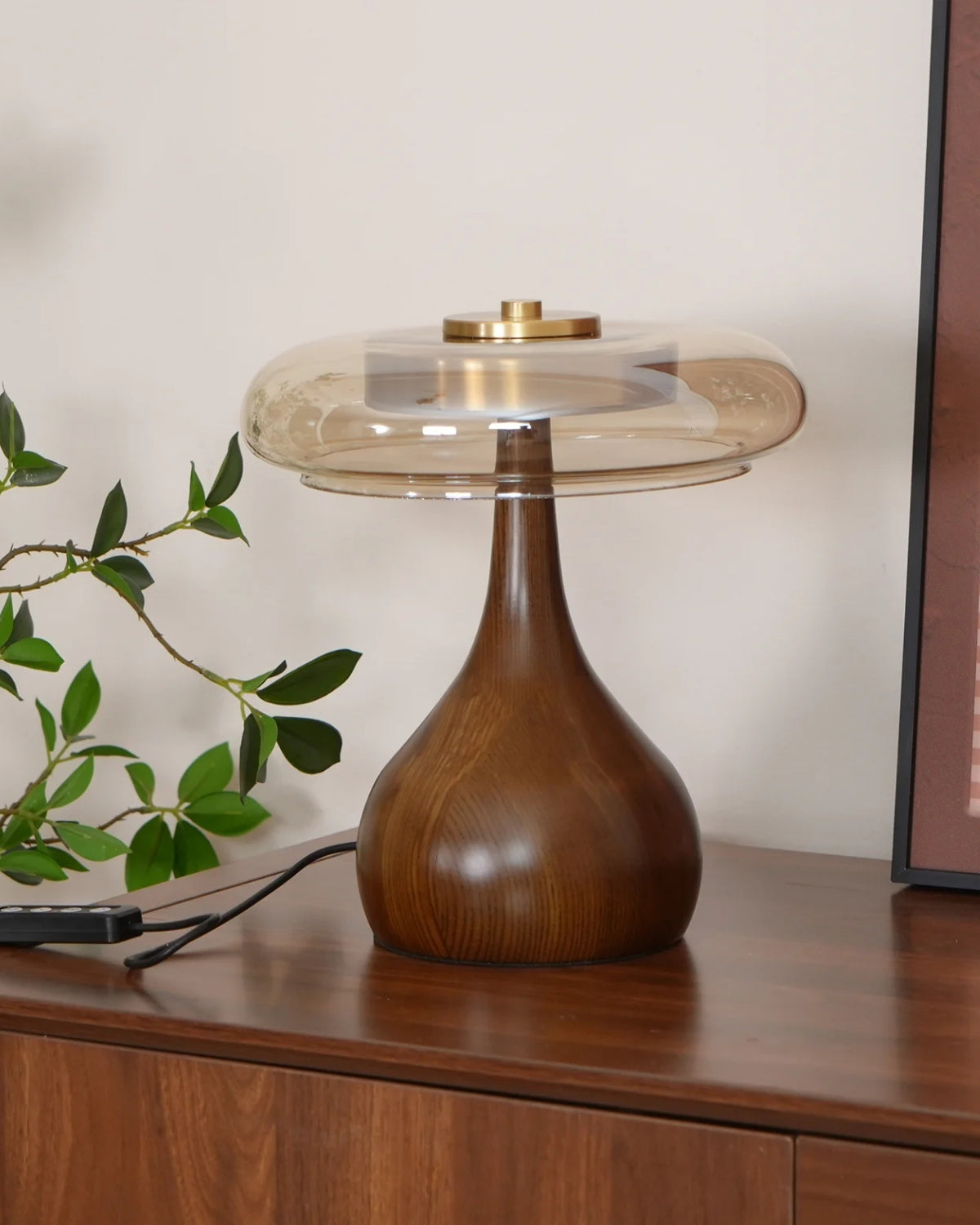 Lampe De Table Élégante En Bois Et Verre – Éclairage Doux Pour Une Atmosphère Chaleureuse 3