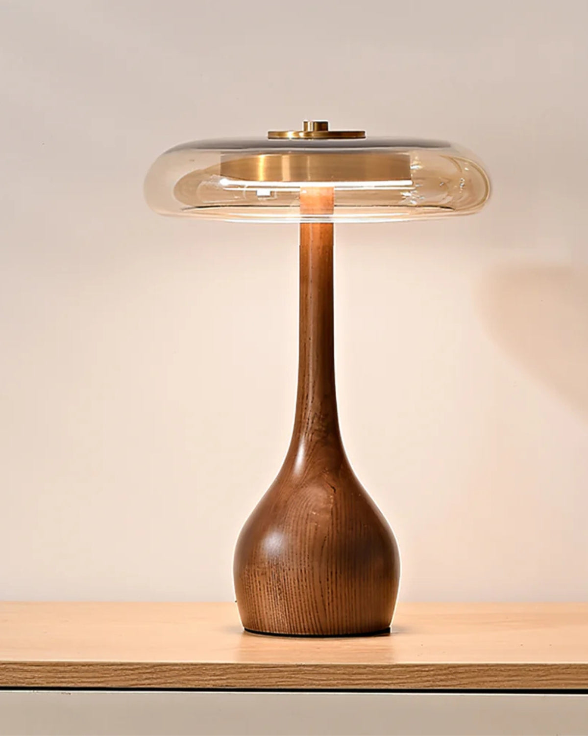 Lampe De Table Élégante En Bois Et Verre – Éclairage Doux Pour Une Atmosphère Chaleureuse 5