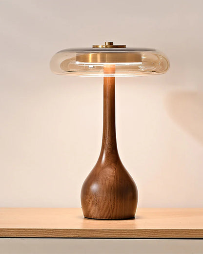 Lampe De Table Élégante En Bois Et Verre – Éclairage Doux Pour Une Atmosphère Chaleureuse 5