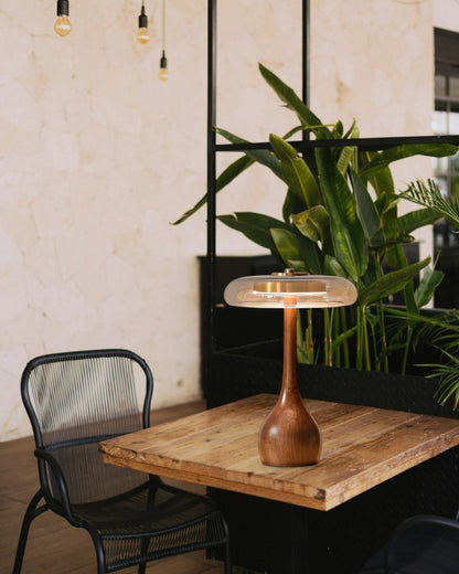 Lampe De Table Élégante En Bois Et Verre – Éclairage Doux Pour Une Atmosphère Chaleureuse 6