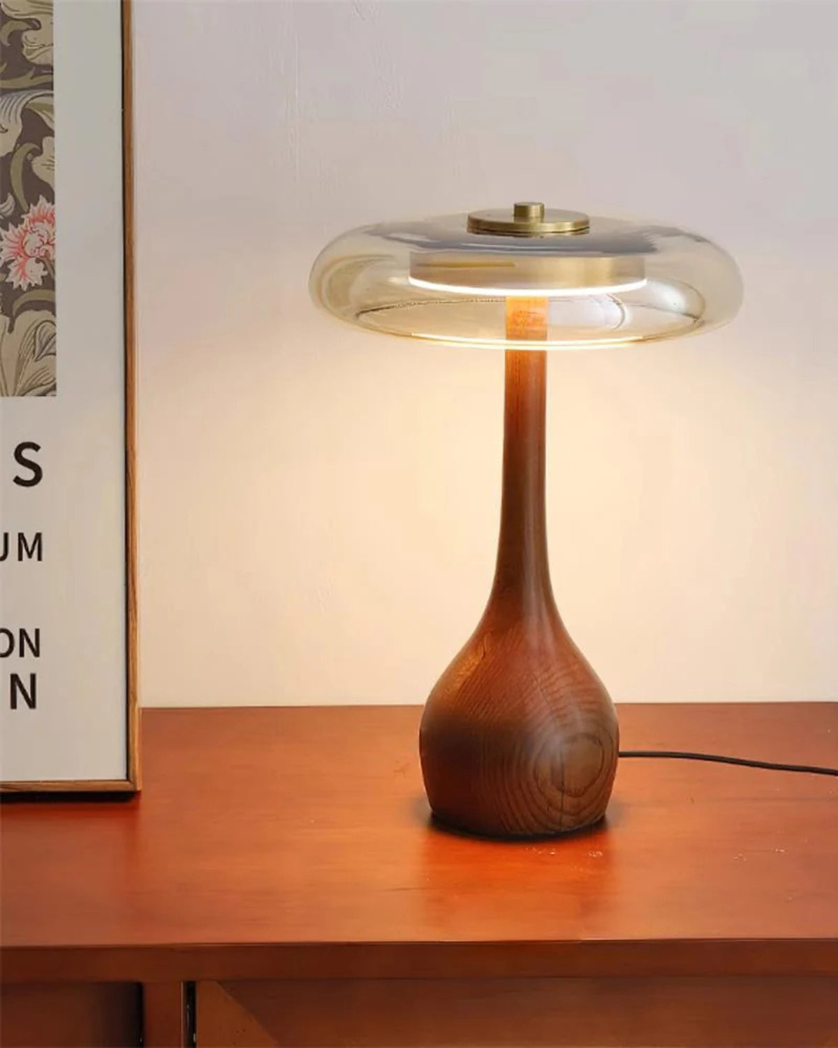 Lampe De Table Élégante En Bois Et Verre – Éclairage Doux Pour Une Atmosphère Chaleureuse 7