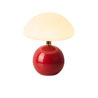 Lampe De Table Sphérique Rouge – Éclairage Doux Pour Ambiance Chaleureuse 0