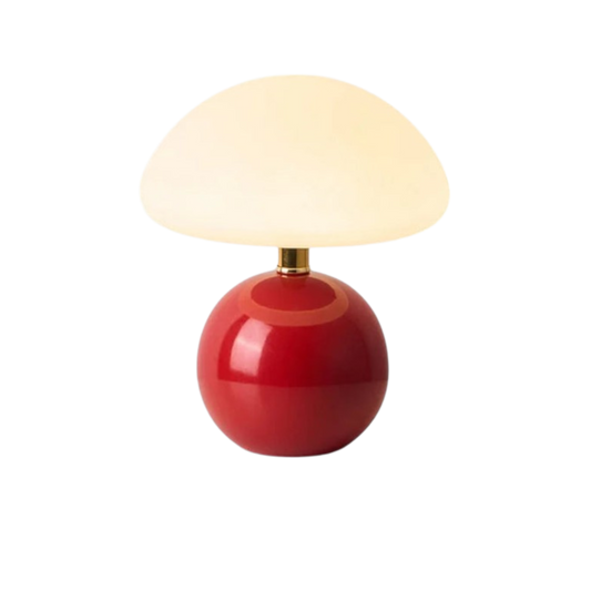Lampe De Table Sphérique Rouge – Éclairage Doux Pour Ambiance Chaleureuse 0