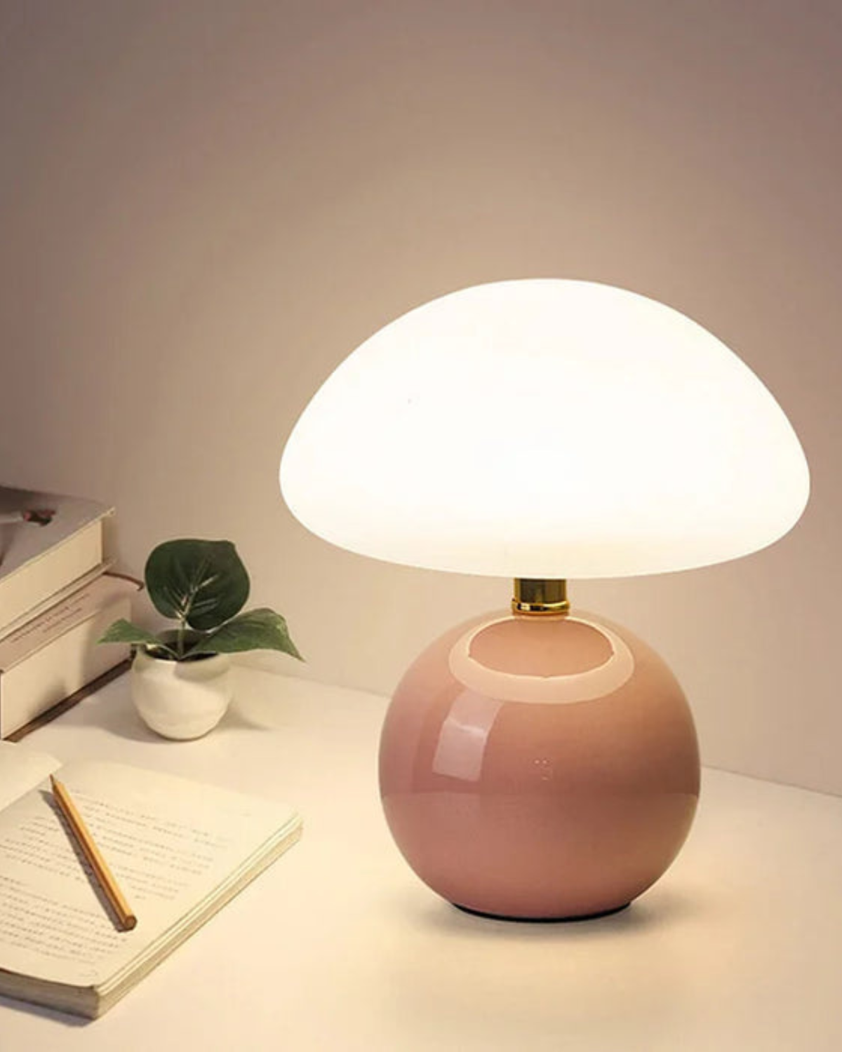 Lampe De Table Sphérique Rouge – Éclairage Doux Pour Ambiance Chaleureuse 7