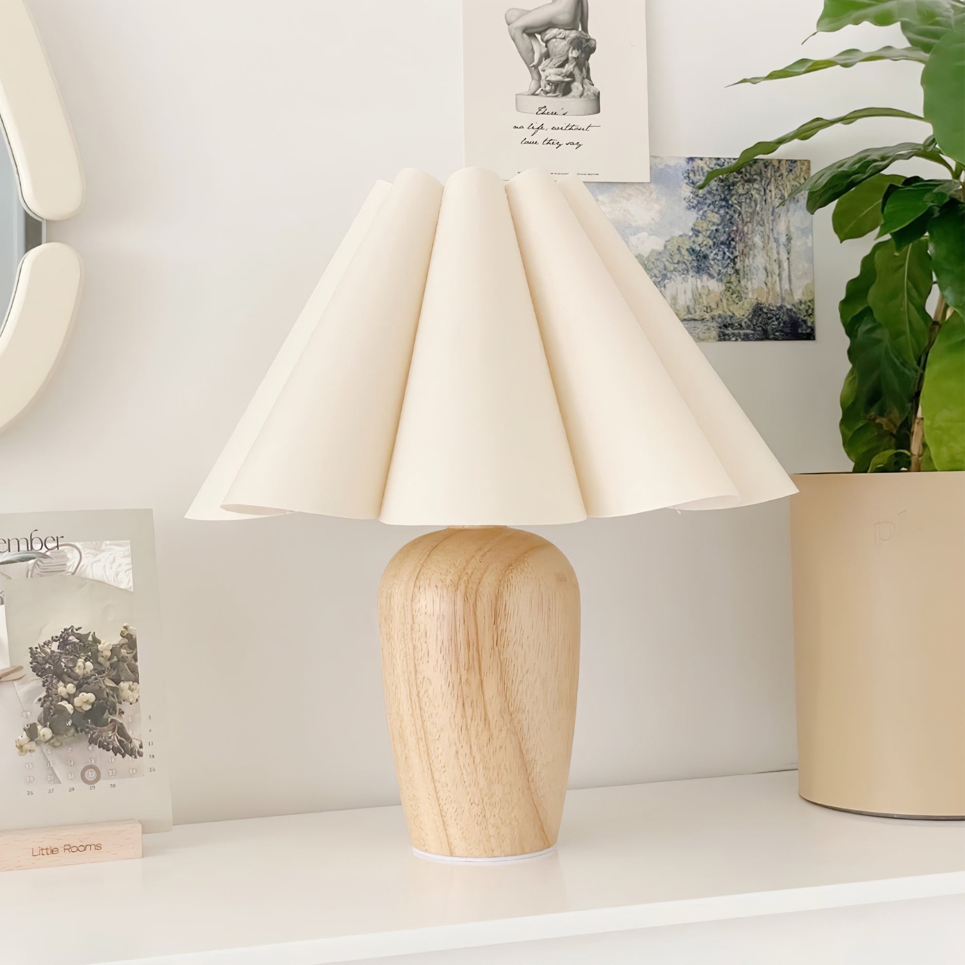 Lampe De Table Vintage Flûtée Beige – Éclairage Chic Pour Une Ambiance Chaleureuse 2