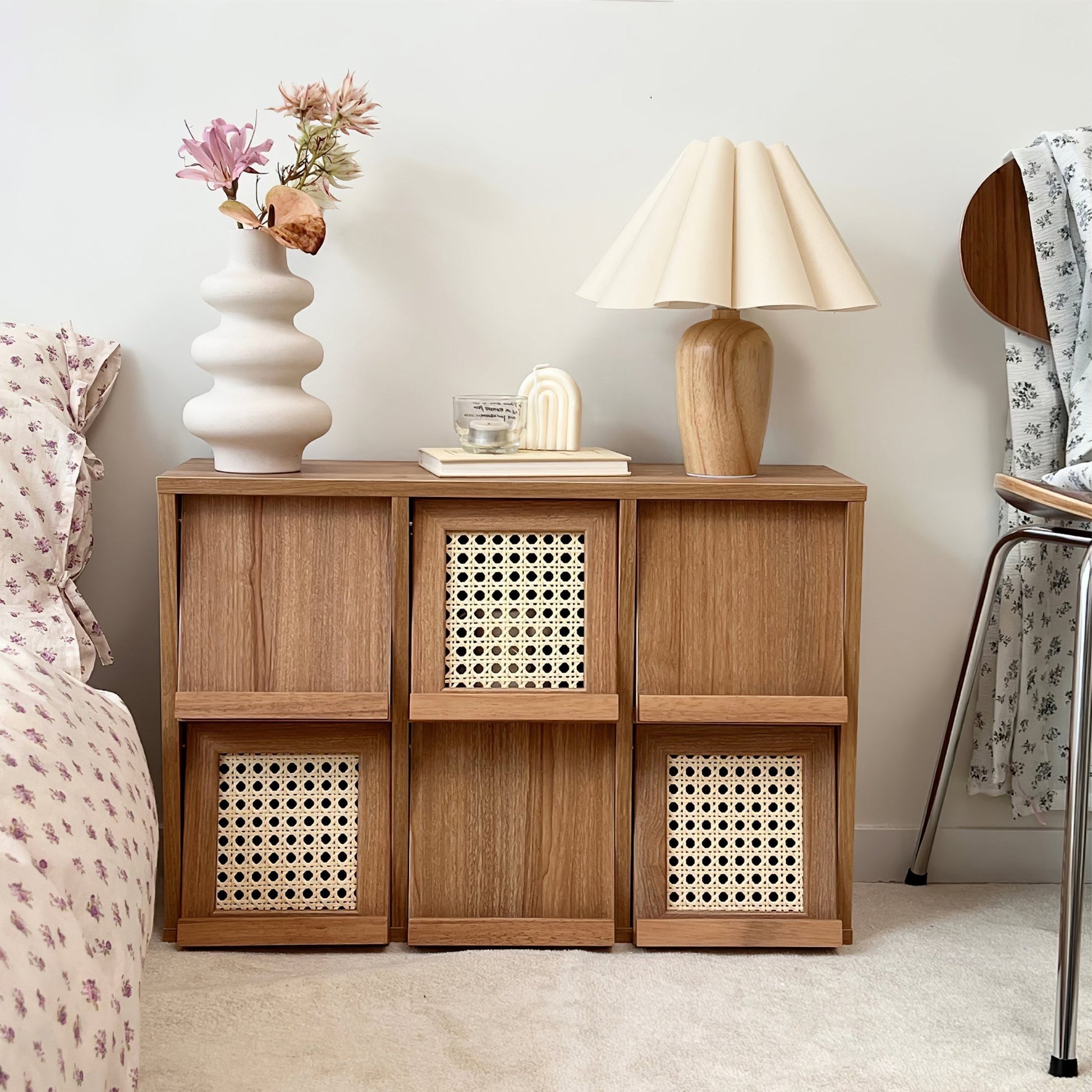 Lampe De Table Vintage Flûtée Beige – Éclairage Chic Pour Une Ambiance Chaleureuse 3