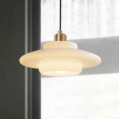 Lampe Suspendue Élégante en Verre Opale – Ambiance Raffinée Pour Votre Intérieur 1