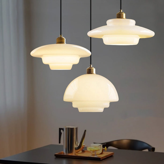 Lampe Suspendue Élégante en Verre Opale – Ambiance Raffinée Pour Votre Intérieur 9