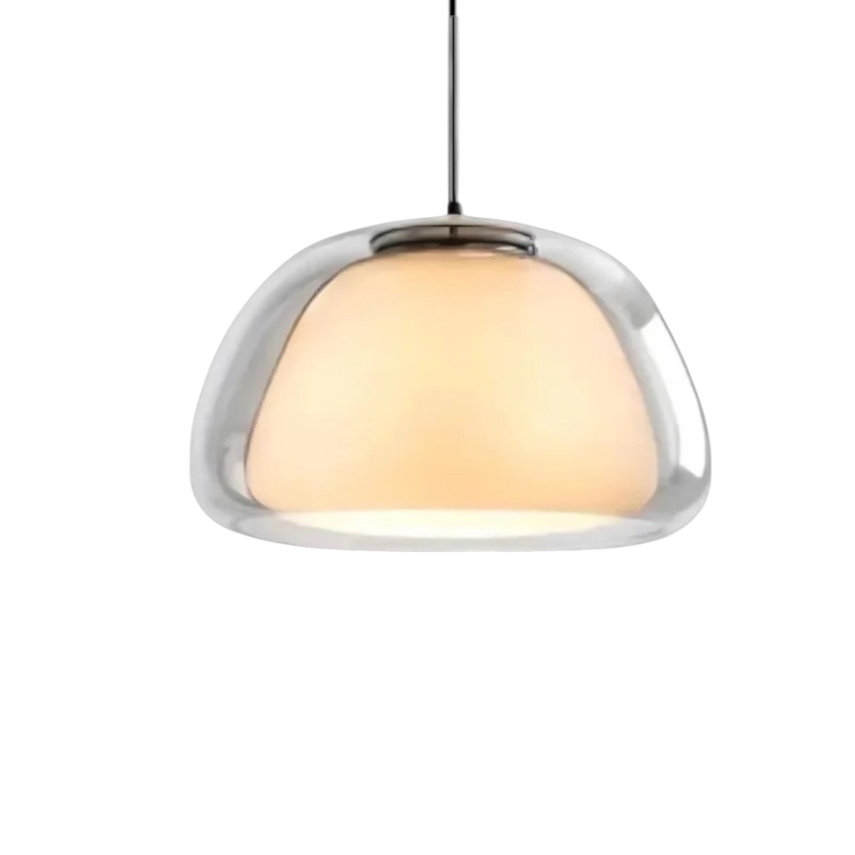 Lampe Suspendue Verre-Boule Duo – Éclairage Chaleureux pour Salle à Manger 1