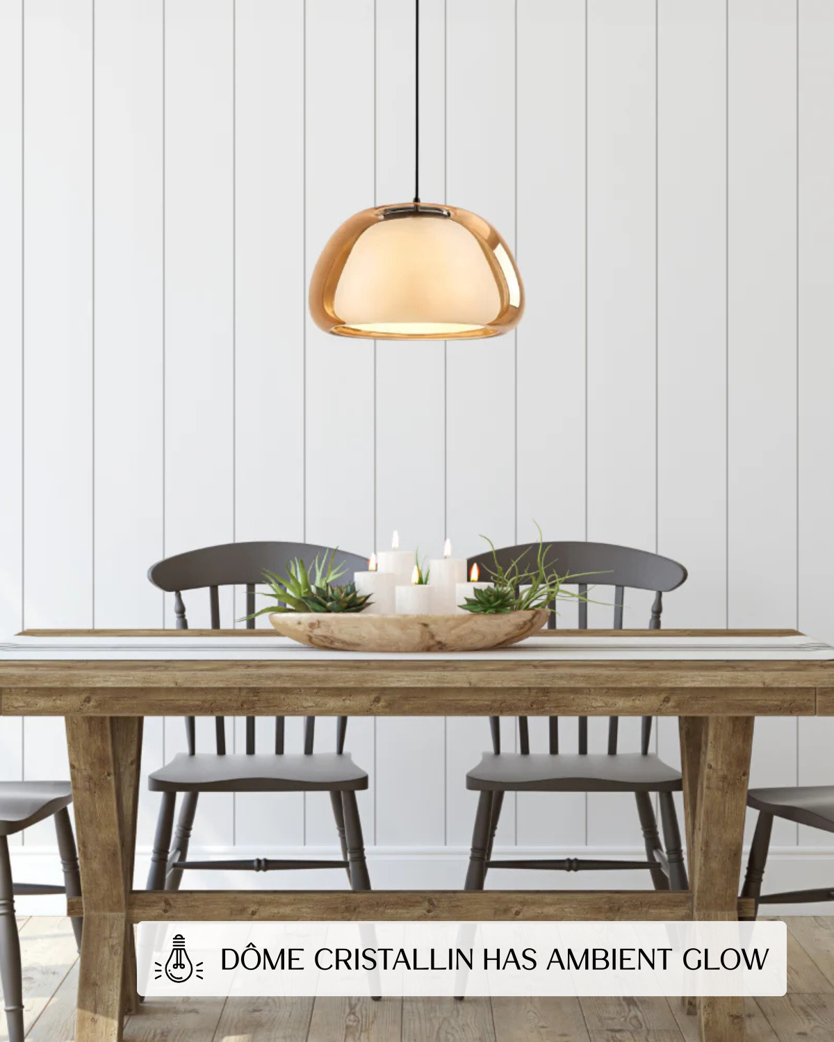 Lampe Suspendue Verre-Boule Duo – Éclairage Chaleureux pour Salle à Manger 2