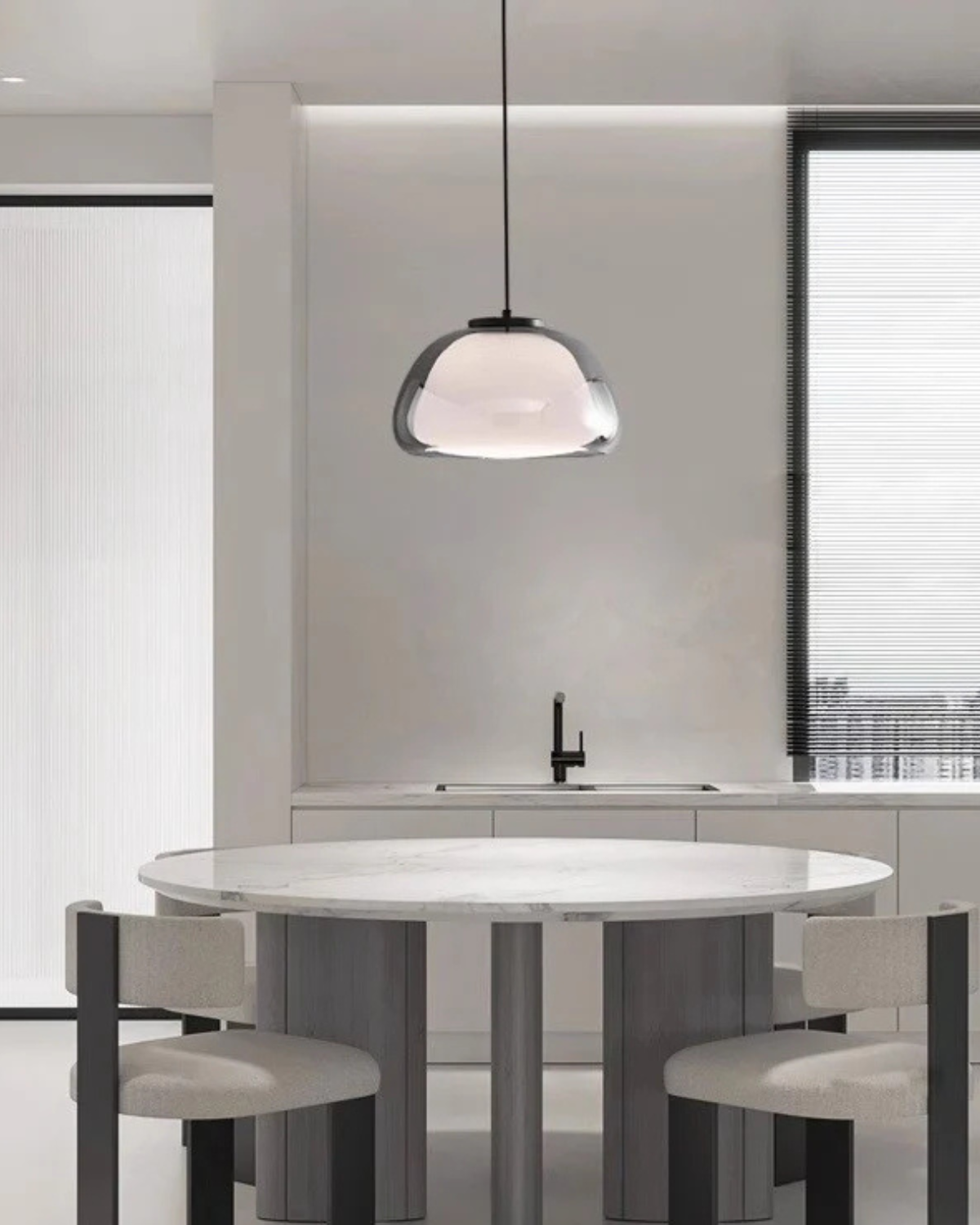 Lampe Suspendue Verre-Boule Duo – Éclairage Chaleureux pour Salle à Manger 6