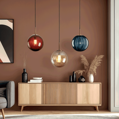 Lampe Suspendue en Verre Cristal – Éclairage Élégant pour Ambiance Chaleureuse 1