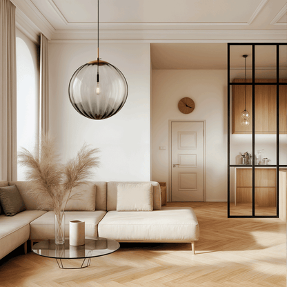 Lampe Suspendue en Verre Cristal – Éclairage Élégant pour Ambiance Chaleureuse 4