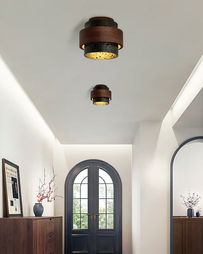 Plafonnier Cole Travertine – Élégance Authentique avec Lumière Douce 3