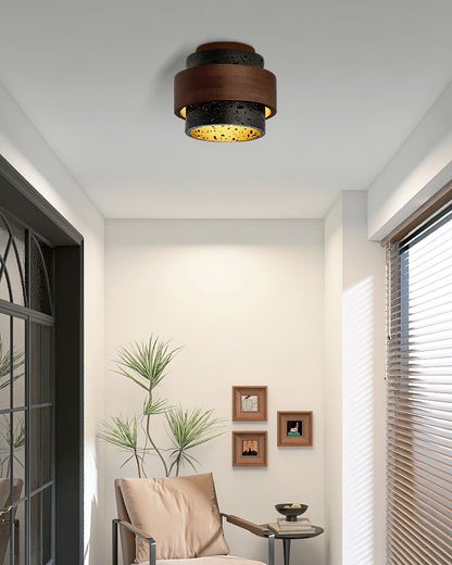 Plafonnier Cole Travertine – Élégance Authentique avec Lumière Douce 4