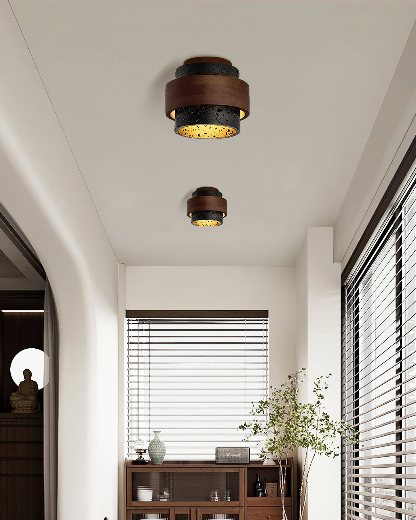 Plafonnier Cole Travertine – Élégance Authentique avec Lumière Douce 6