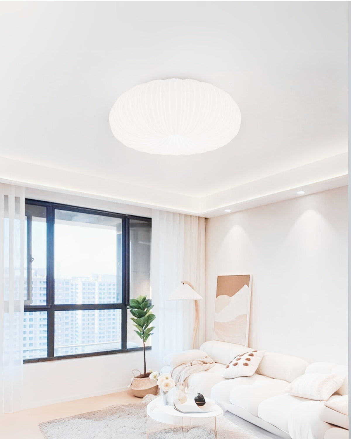 Plafonnier Design Halo Céleste – Éclairage Élégant pour Ambiance Accueillante 6