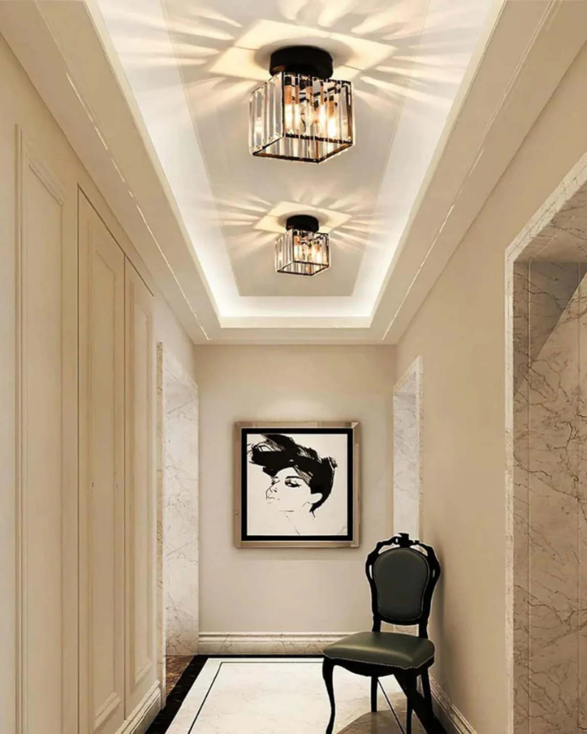 Plafonnier Design Prismatique en Verre – Éclairez Votre Espace avec Élégance 5