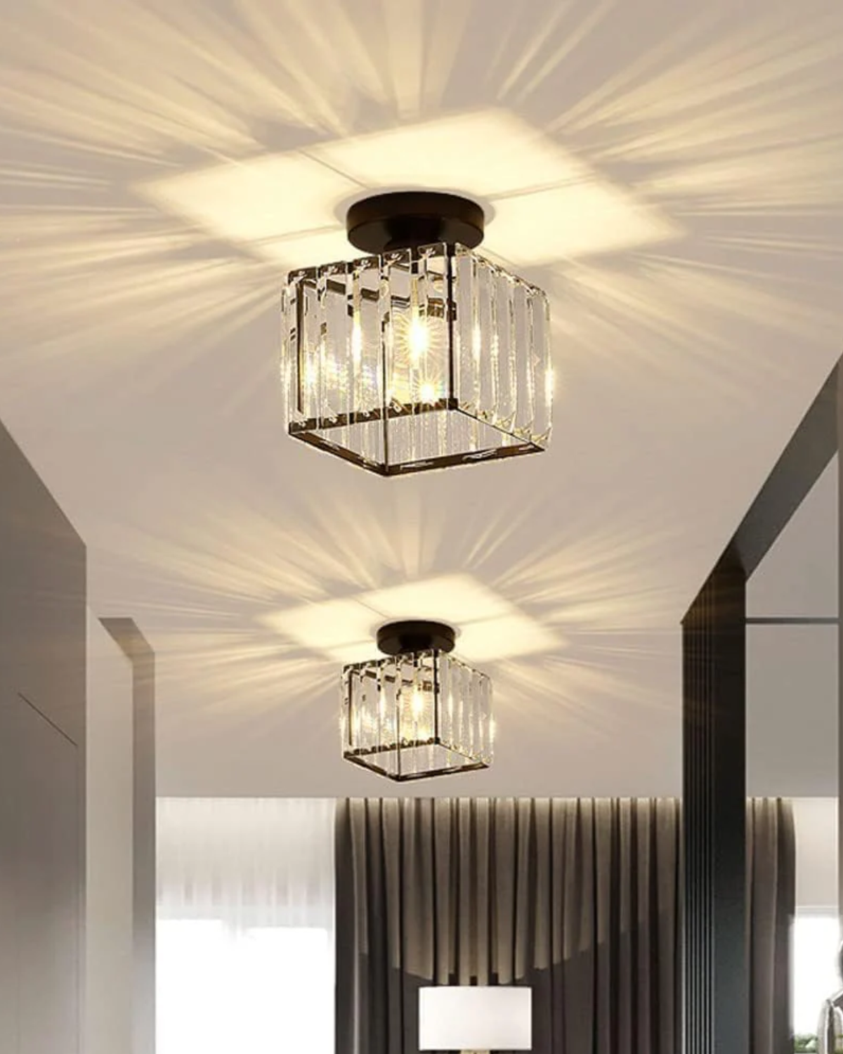 Plafonnier Design Prismatique en Verre – Éclairez Votre Espace avec Élégance 6