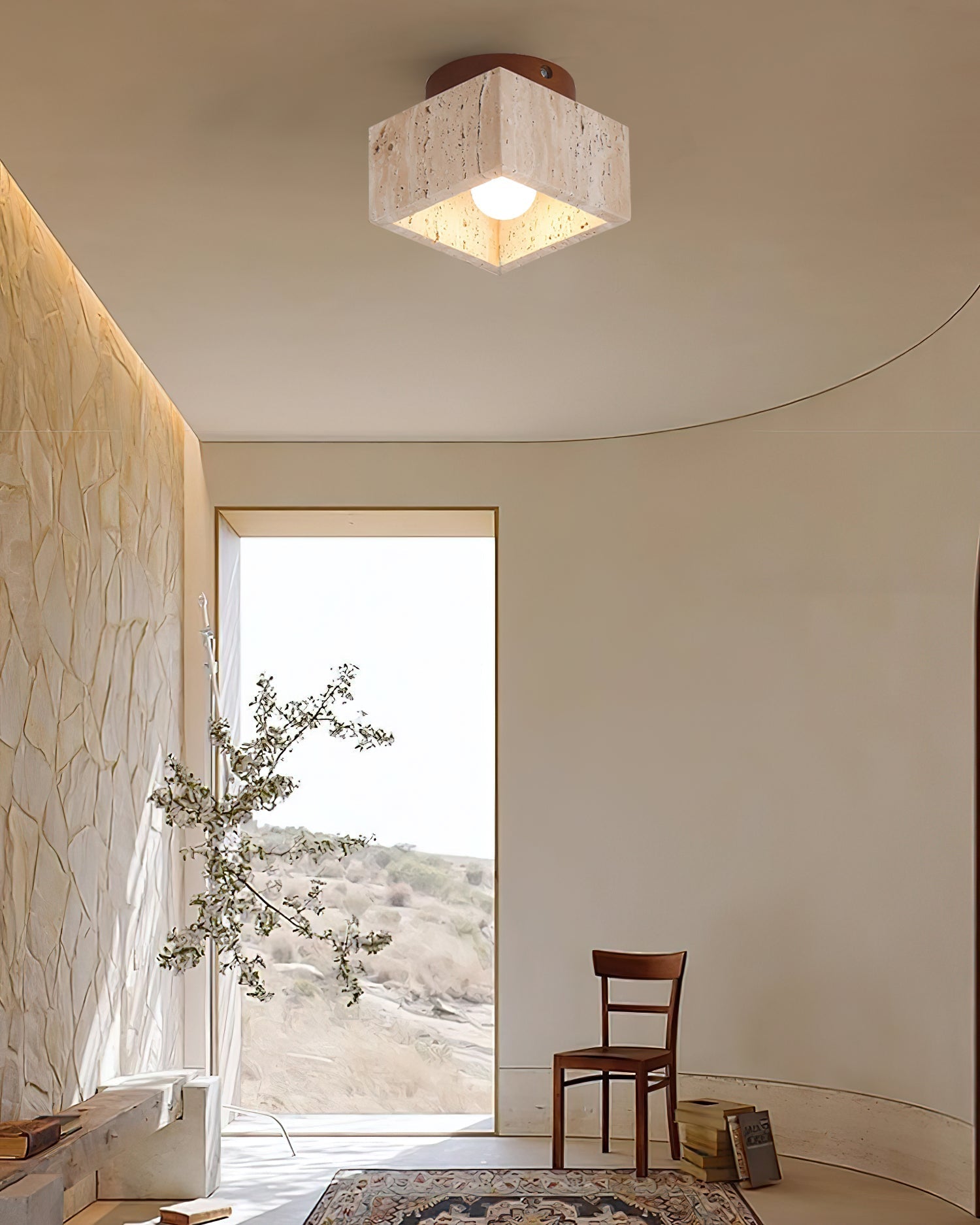 Plafonnier Gaila Design Géométrique – Élégance Naturelle pour Ambiance Accueillante 5