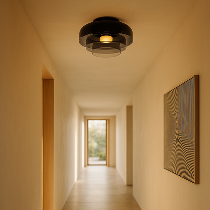 Plafonnier GlassLuxe Élégant – Ambiance Chaleureuse Et Design Moderne 1