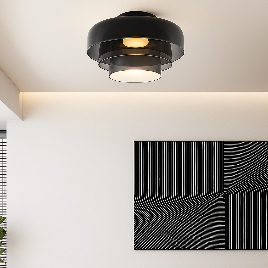 Plafonnier GlassLuxe Élégant – Ambiance Chaleureuse Et Design Moderne 3