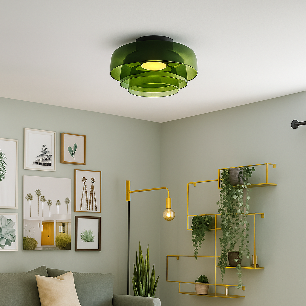 Plafonnier GlassLuxe Élégant – Ambiance Chaleureuse Et Design Moderne 4