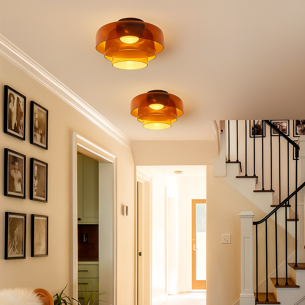 Plafonnier GlassLuxe Élégant – Ambiance Chaleureuse Et Design Moderne 8