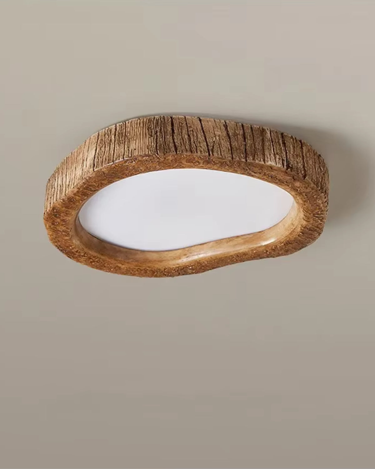 Plafonnier Ovale En Bois LED – Éclairage Chaleureux Pour Ambiance Conviviale 1